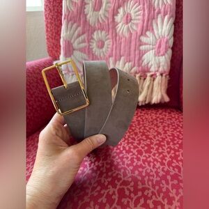 B-Low the Belt Milla Belt Soft Brown Suede Leather Belt with Gold Buckle